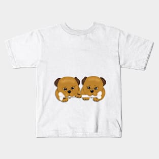 Twin puppies Kids T-Shirt